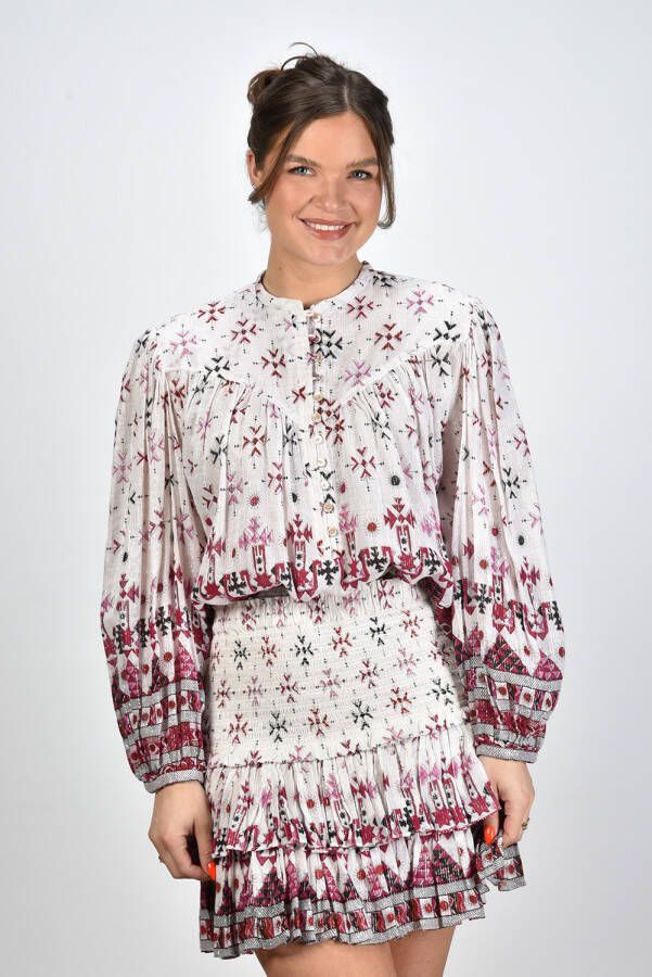 Marant Etoile blouse Salika HT0022FC-A1J53E wit