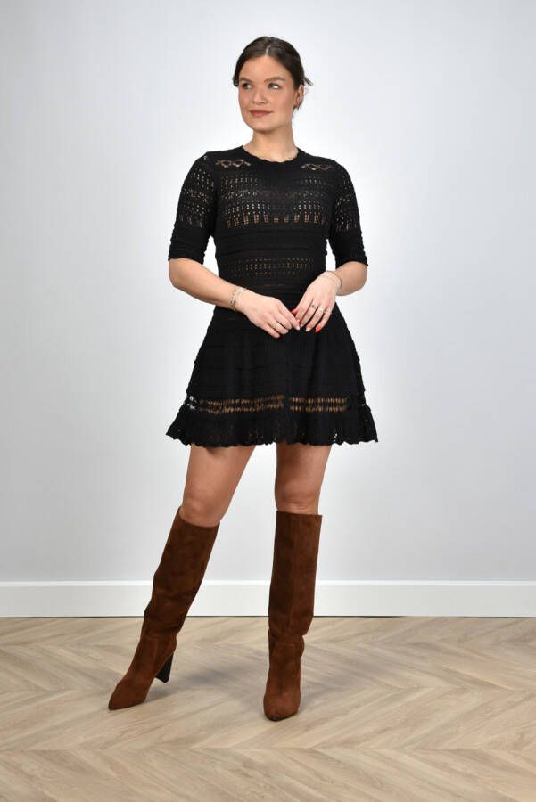 Marant Etoile jurk Fauve RO0094FA-A1L76E zwart