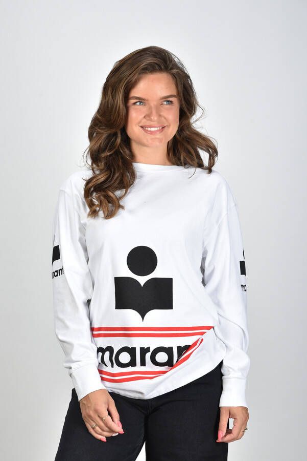 Marant Etoile t-shirt Gianni TS0130FA-A3N59E wit