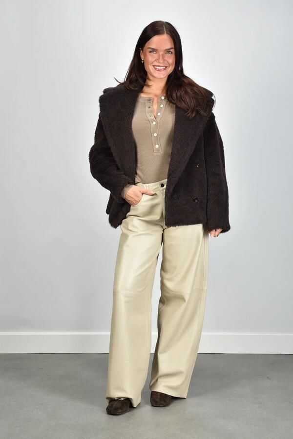 Max Mara jas MXMALCUNO 014 DARK BROWN