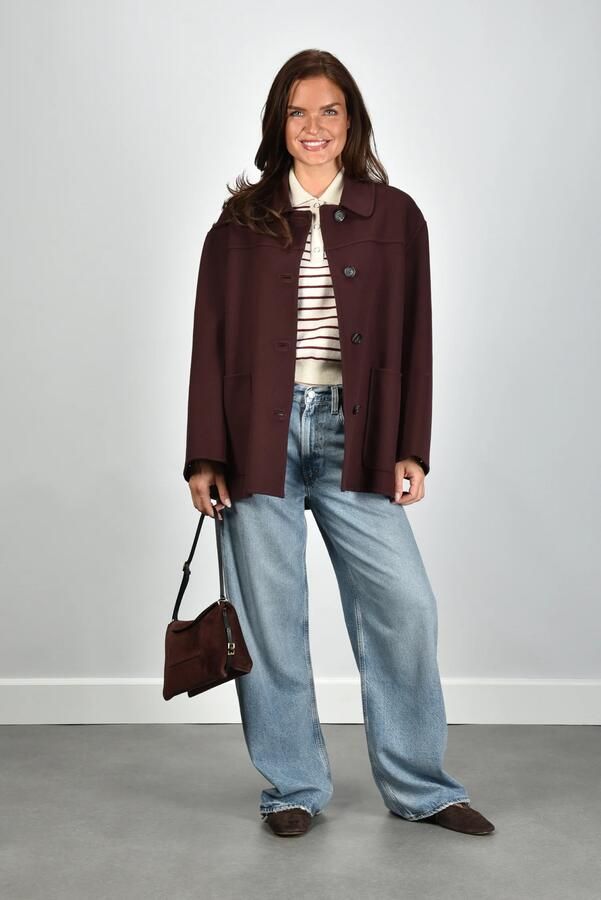 Max Mara s jas SMMGIUGNO 017 DARK RED