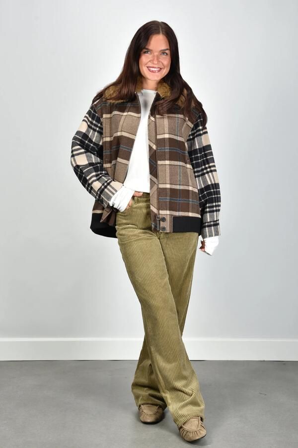 Max Mara Weekend jas WKDDIVINA 001 BROWN MEDIUM CHECK