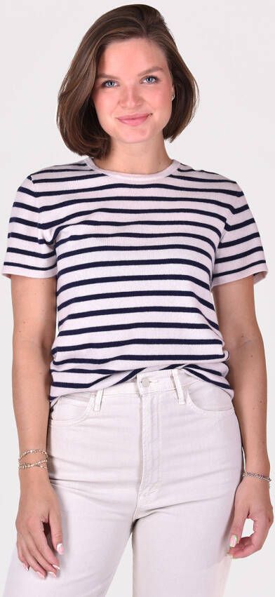 People&apos;s Republic of Cashmere t-shirt Striped T-shirt 2085 blauw