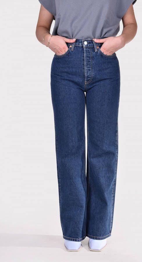 Re Done jeans 70s Wide Leg 188-3W7UHRWL A blauw