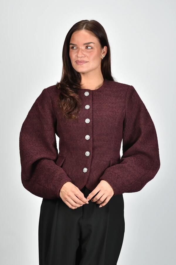 Rotate blazer Cocoon Sleeved Jacket 1168222934 zinfandel comb.