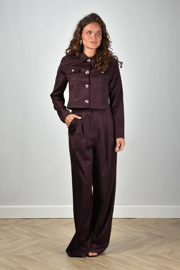 Sage & Ivy broek Priscilla burgundy
