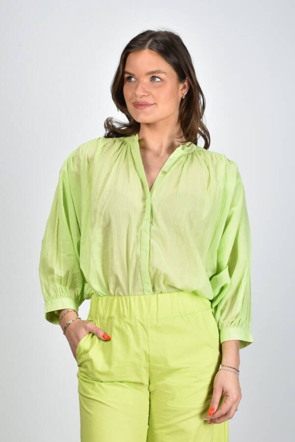 Sea Me Happy blouse Balloon Double Layered groen