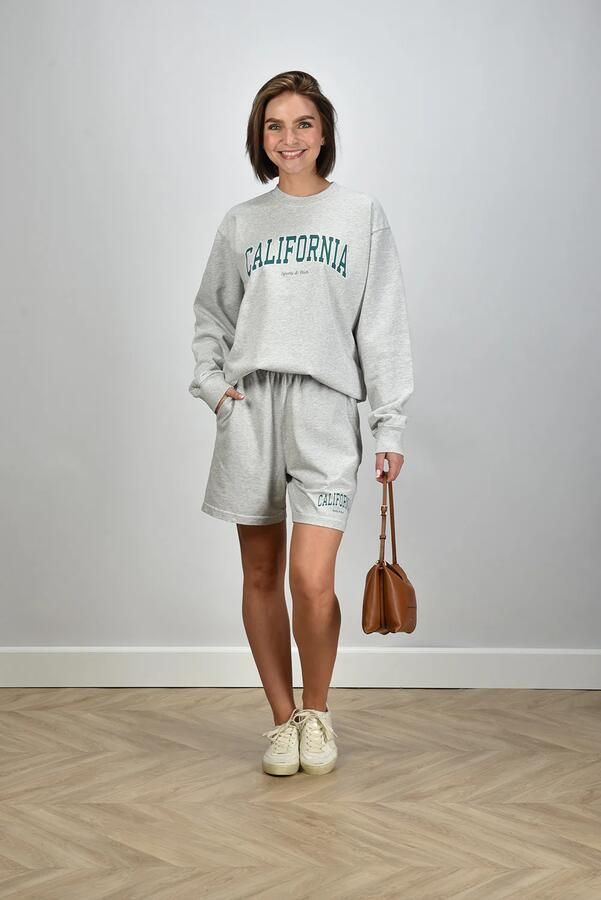 Sporty & Rich short California SH039622501GY03 heather gray