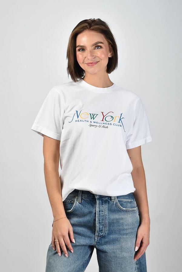 Sporty & Rich t-shirt NY 94 TO043622034WH57 white ruby alpine paris blue