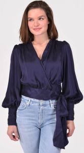 Zimmermann blouse Silk Wrap 5673TRHIG blauw