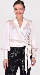 Zimmermann blouse Silk Wrap 5673TRHIG creme