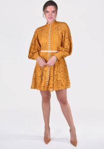 Zimmermann jurk Anneke Lace Mini 1929DSS221 geel