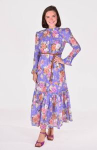 Zimmermann jurk Pattie Frill Dress 9333DSS223 paars