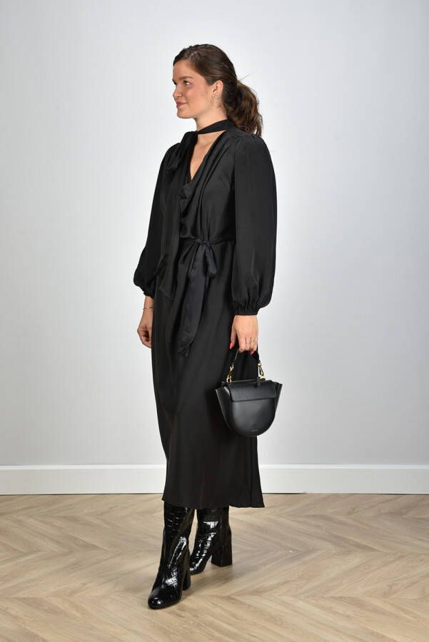 Zimmermann jurk Silk Billow 8038DRF23 zwart