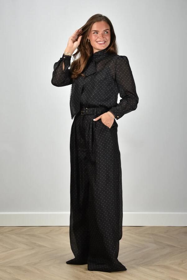 Zimmer n broek Dream Wide Leg 5526PF253 black dot