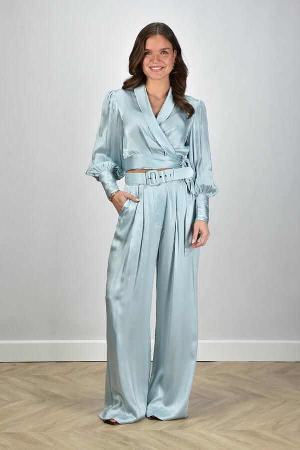 Zimmer n broek Silk Tuck 2151PS25R light blue