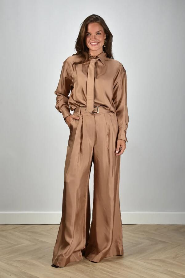 Zimmer n broek Wide Leg 1069PF25R biscuit