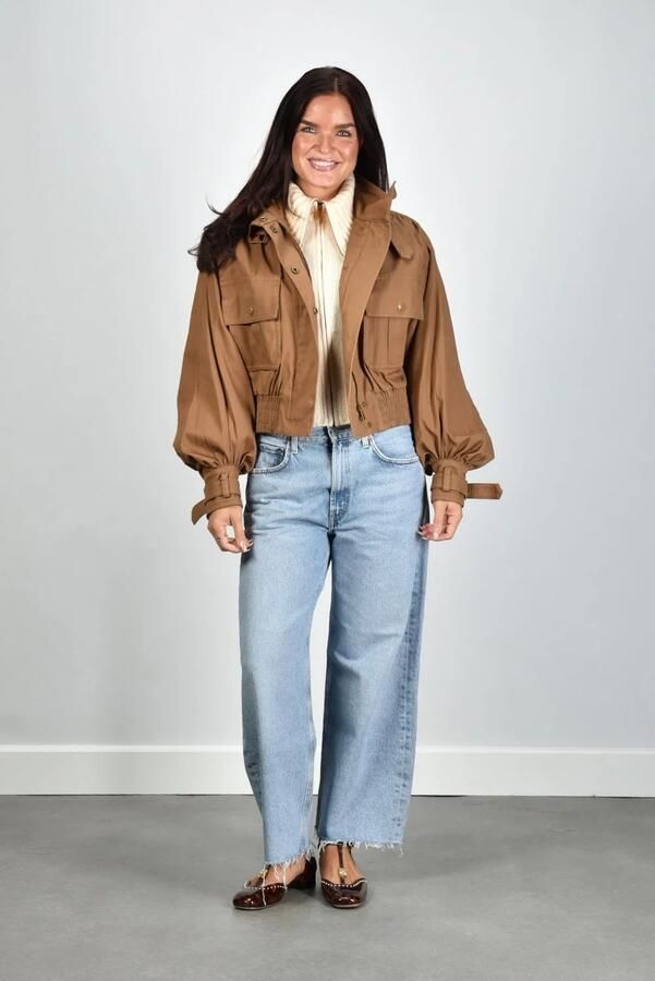 Zimmer n jas Valiant Drill Biker Jacket 0534JF261 taupe