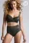 Marlies Dekkers cache coeur plunge balconette bikini top wired padded seaweed green - Thumbnail 4
