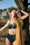 Marlies dekkers Style high waist slip Dame de Paris met lurex donkergroen goud - Thumbnail 7