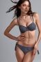 Marlies Dekkers holi vintage plunge balconette bikini top wired padded dark blue rainbow - Thumbnail 3