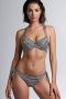 Marlies Dekkers holi vintage push up bikini top wired padded blue-ecru - Thumbnail 3