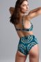 Marlies dekkers Swim high waist bikinibroekje Lotus blauw ecru - Thumbnail 5