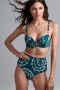 Marlies dekkers Swim high waist bikinibroekje Lotus blauw ecru - Thumbnail 6