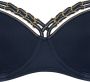 Marlies Dekkers manjira plunge balconette bh wired padded dark blue and gold - Thumbnail 6
