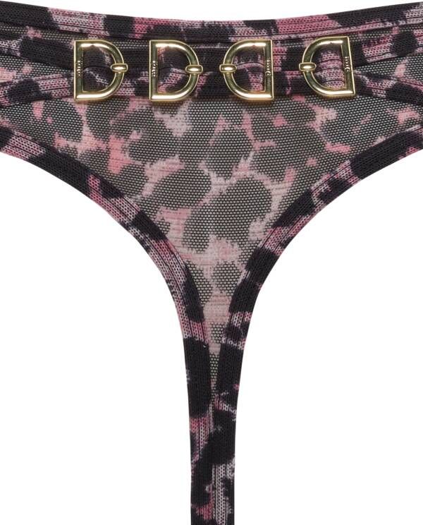 Marlies Dekkers night fever 4 cm string black pink leopard