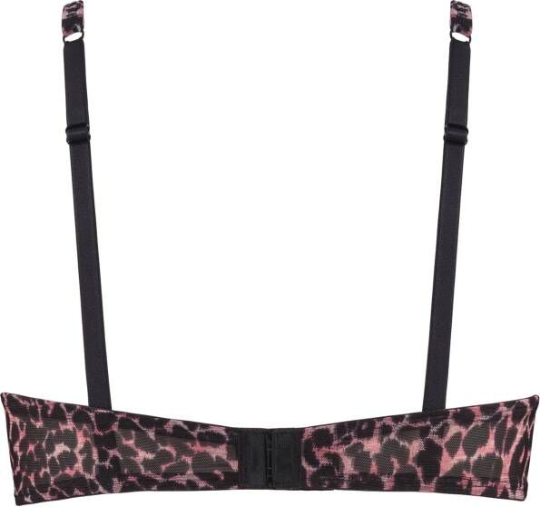 Marlies Dekkers night fever balconette bh wired padded black pink leopard