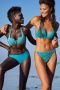 Marlies Dekkers oceana plunge balconette bikini top wired padded lagoon blue and green - Thumbnail 6