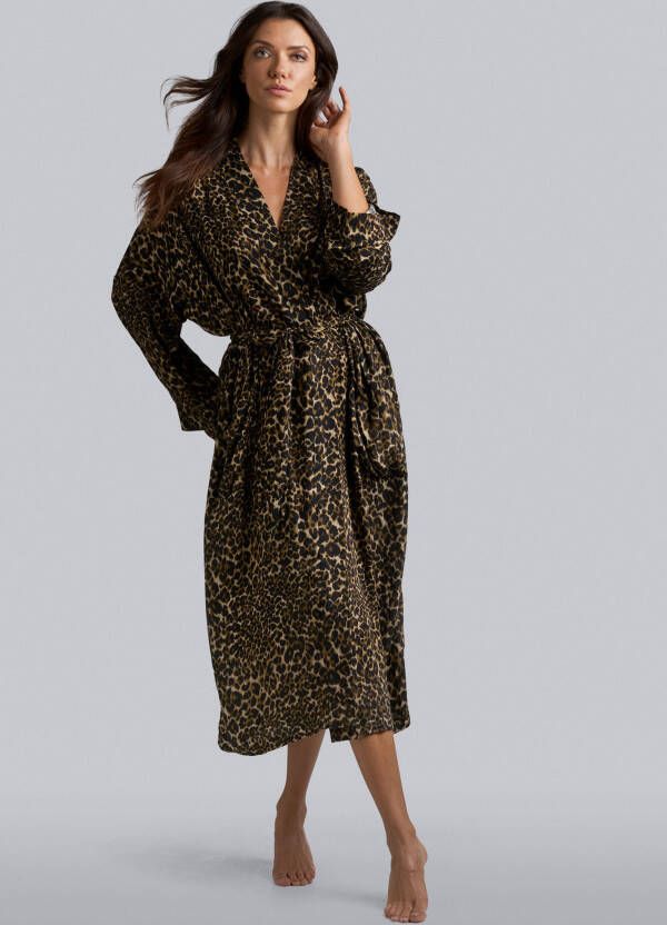 Marlies Dekkers peekaboo kimono leopard print One Size