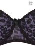 Marlies Dekkers peekaboo niet-voorgevormde balconette bh wired unpadded black purple leopard - Thumbnail 5