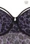Marlies Dekkers peekaboo plunge balconette body wired padded black purple leopard - Thumbnail 6