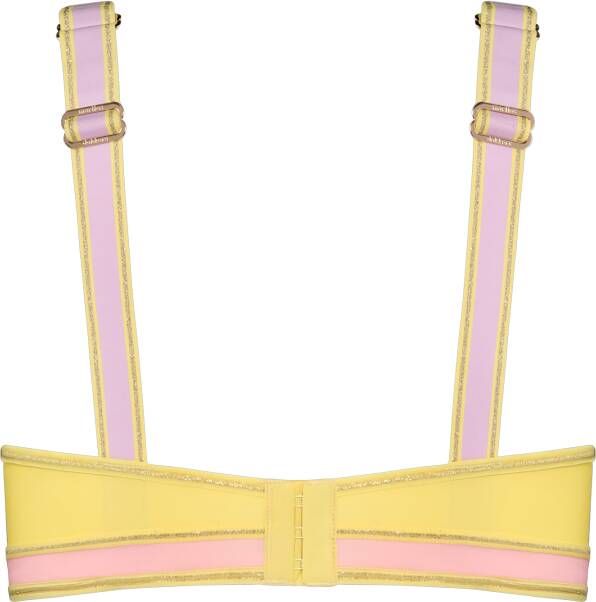Marlies Dekkers samba queen balconette bh wired padded yellow and pink pastel