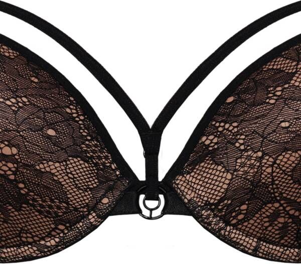 Marlies Dekkers space odyssey push up bh wired padded black lace and sand