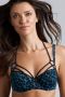 Marlies Dekkers the art of love plunge balconette bh wired padded black leopard and blue - Thumbnail 4