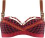 Marlies Dekkers arasaid balconette bh wired padded red pied de poule - Thumbnail 1