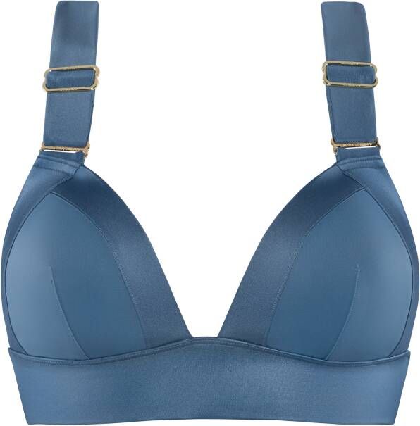 Marlies Dekkers cache coeur bralette bikini top unwired unpadded air force blue