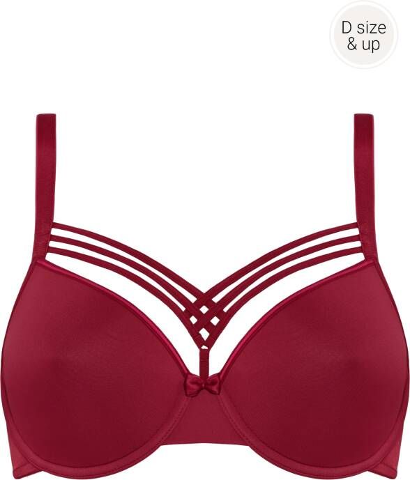Marlies Dekkers dame de paris plunge bh wired padded bordeaux and fuchsia