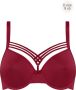 Marlies Dekkers dame de paris plunge bh wired padded bordeaux and fuchsia - Thumbnail 2