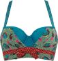Marlies Dekkers gaia plunge balconette bh wired padded blue and green - Thumbnail 1