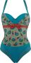 Marlies Dekkers gaia plunge balconette body wired padded blue and green - Thumbnail 1