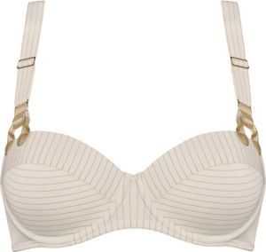Marlies Dekkers gloria plunge balconette bh wired padded pristine and gold