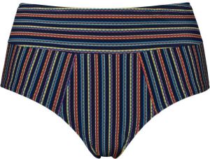 Marlies Dekkers holi vintage high waist bikini slip dark blue rainbow