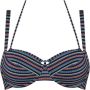 Marlies Dekkers holi vintage plunge balconette bikini top wired padded dark blue rainbow - Thumbnail 1