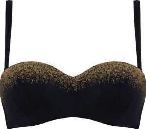 Marlies Dekkers ishtar strapless wired padded black and egyptian gold