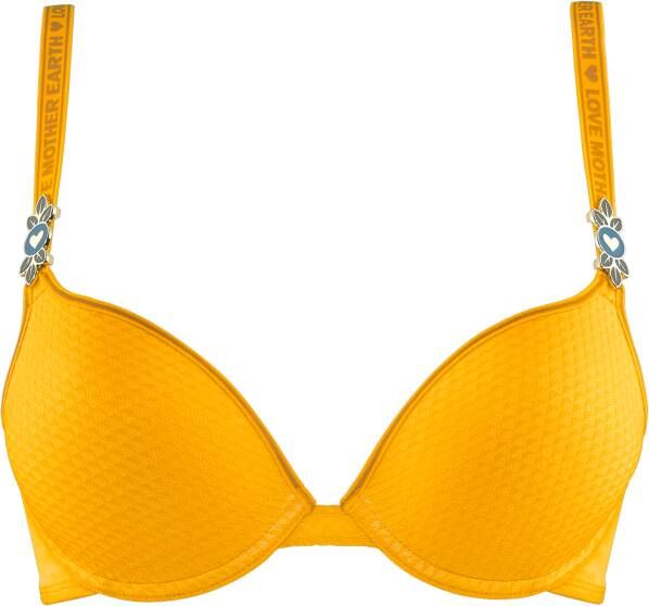 Marlies Dekkers lady leaf push up bh wired padded bright ochre