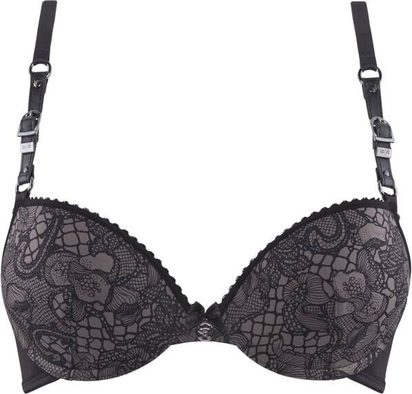 Marlies Dekkers lioness of brittany push up bh wired padded black and stone